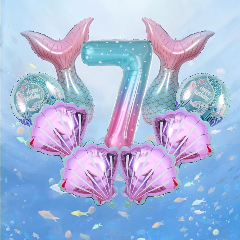 6Pcs mermaid tail shell set suitable for marine theme birthday party decoration supplies summer beach parties wedding decoration