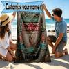 Custom Name Personalized Liverpool FC Print Beach Towel, for Trip Camping Beach Party Home Decor, Birthday Gift for Family & Friends