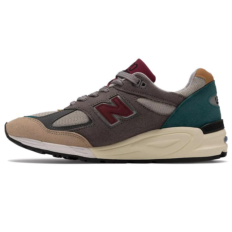 

Кроссовки New Balance 990v2 Серый Зеленый Бордовый(M990CP2) 42.5