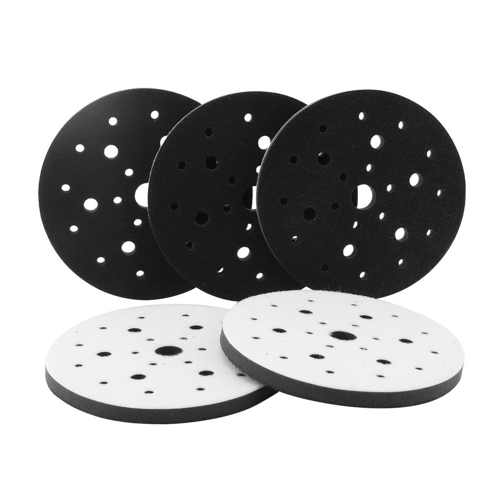 5pcs 6 Inch 25 Holes Interface Pads Polishing Pad Hook and Loop Soft Density Sponge Cushion Buffer Backing Pad