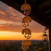 Halloween Skull Hanging Ornaments Metal Garden Sign Decorative Skull Shaped Hanging Tags