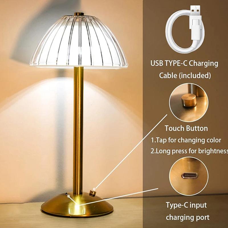 

Светодиодная настольная лампа в стиле ретро для бара, перезаряжаемая лампа для декора комнаты, лампа для кемпинга, люстра для спальни, кофейное украшение, ночники для спальни