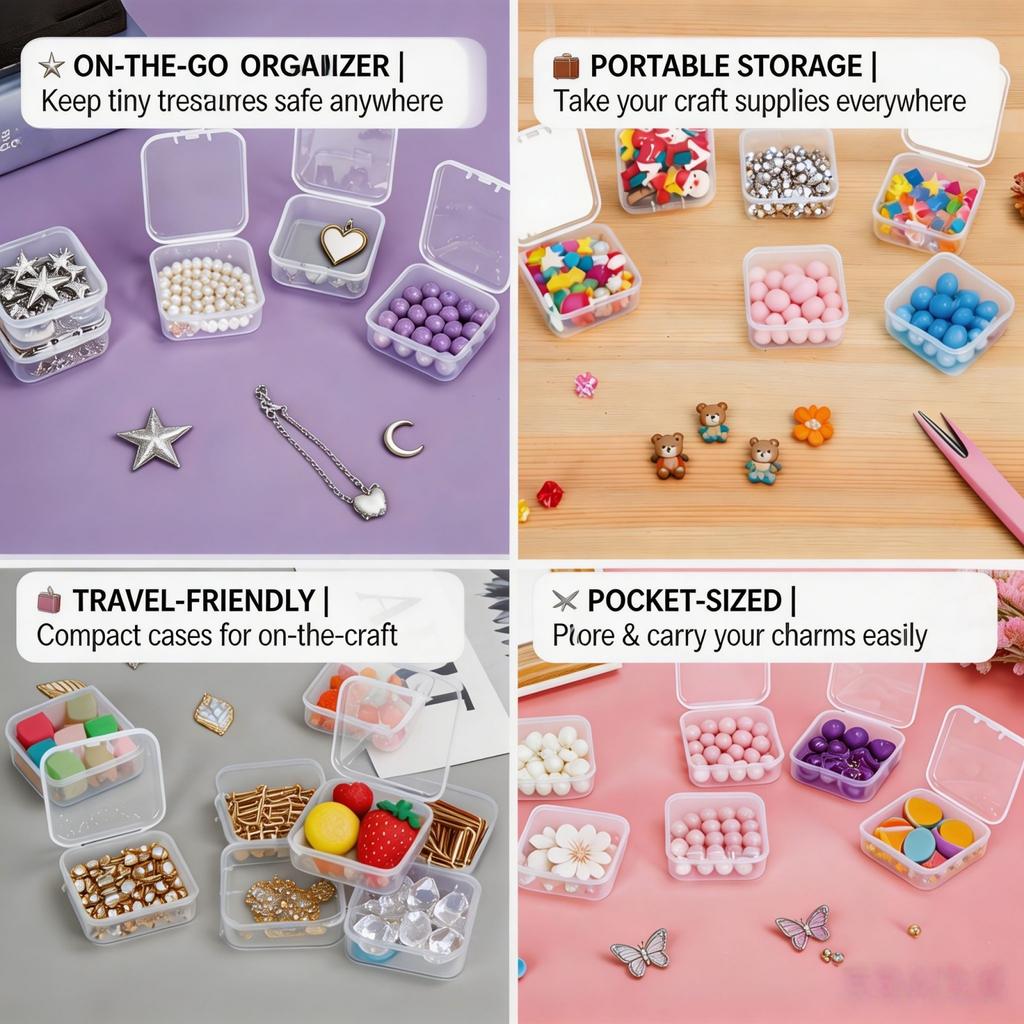 30Pcs Bead Organizer Box Small Plastic Storage Case for Jewelry Craft