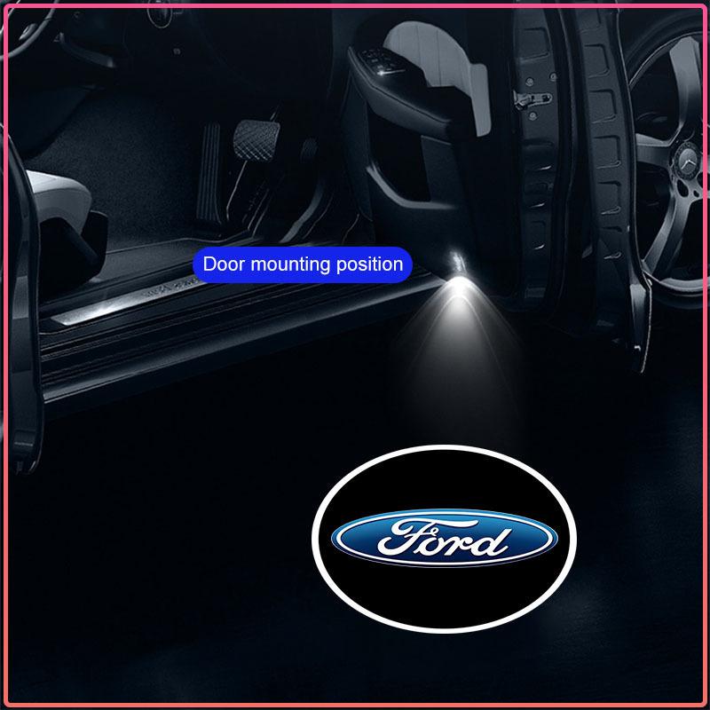 2x Wireless LED Car Door Logo Lights Ghost Shadow Projector Welcome Step Lamp For Ford Focus MK3 Ranger Fiesta S-Max Mondeo MK4 Kuga