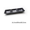 1Pcs Black Melamine Food Grade Plastic Soy Sauce  Pot Bar Tableware Seasoning Sauce Chili Double Grid Sauce Dish Snack Plate