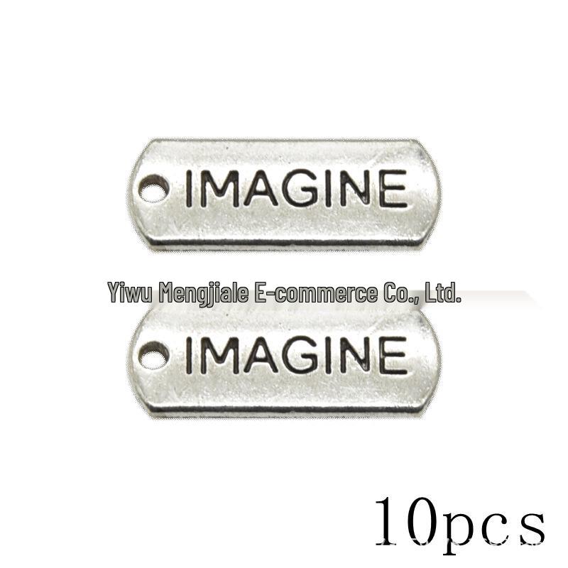DIY Vintage Gold Inspirational Word Tag Pendant for Jewelry Making