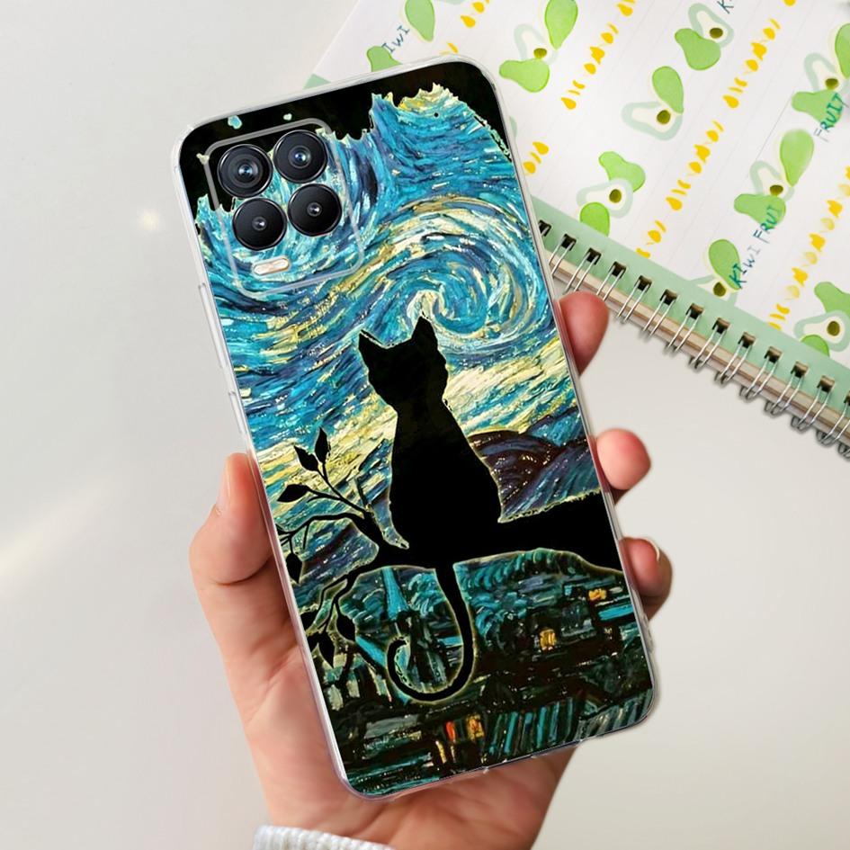For Realme 8 Pro Case Fashion Flower Love Heart Soft Silicone Clear Cover For Realme 8 5G RMX3241 Funda on Realme8 RMX3085 Coque