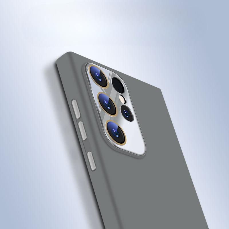 Suitable for Samsung S25 Ultra Skin Feeling Mobile Phone Case S24 Crystal Lens Film A16 Liquid S23 Silicone Soft Shell A55