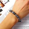 5A Blue Strawberry Quartz Bracelets for Women Fashion Blue Crystal Clear Round Beads Lovers Strand Bangles Natural Stone Jewelry