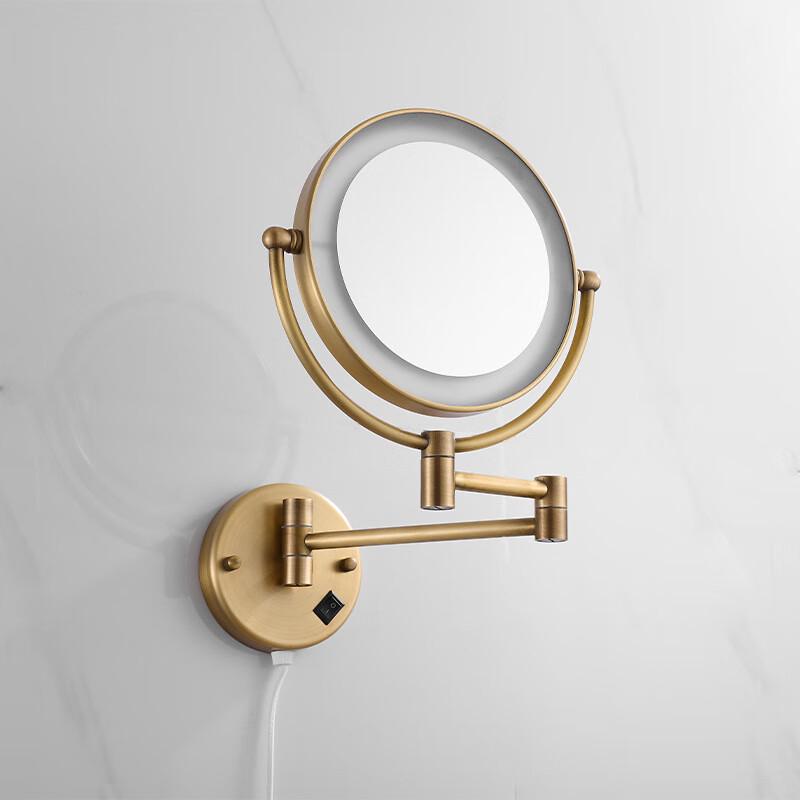 Vintage Foldable LED Lighted Bathroom Makeup Mirror