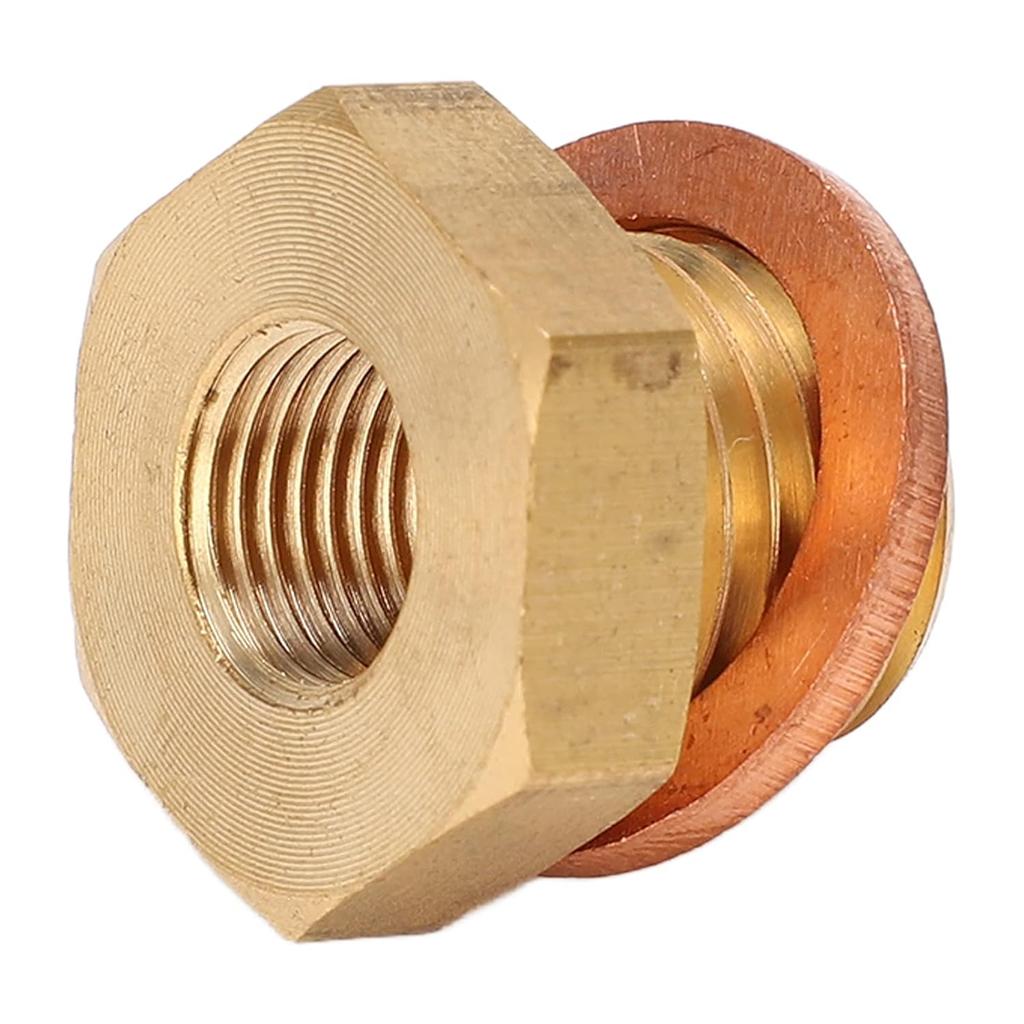 Pressure Temperature Gauge Sender Adapter, 1/8in NPT to M14x1.5 Male Universal, Metal, Polished, Temperature or Pressure Gauge Sender Adaptor, Auto