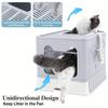 Fully Enclosed Cat Litter Box - Splash Proof Drawer Design with Odor Control, Foldable Cat Toilet for Easy Cleaning, pet items