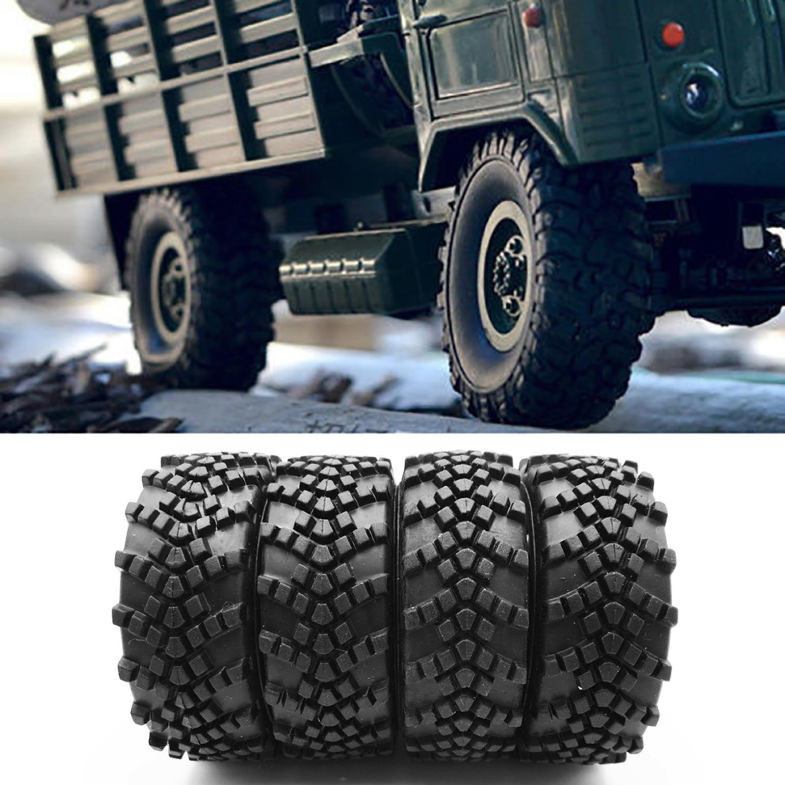 

4Pcs Soft Rubber Tires Wheel Replacement for WPL B-14 B16 B36 B24 Military Truck 1/16 RC Car Modified Parts United States