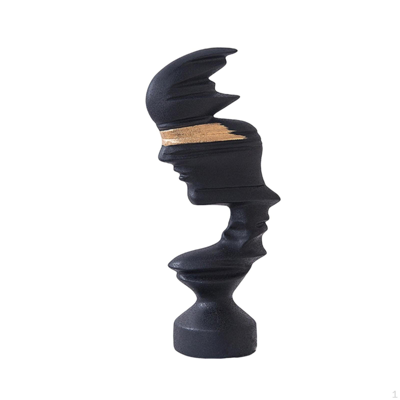 Human Profile Figurine Modern Abstract Face Sculpture Minimalist and Hand