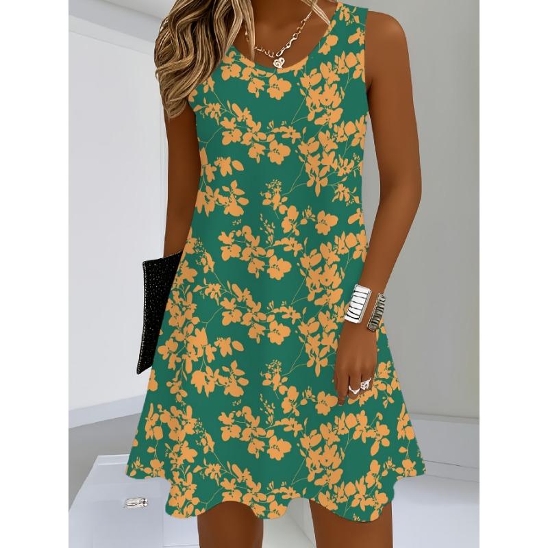 

Women S Sleeveless Floral Dress for Spring And Summer with Print XL