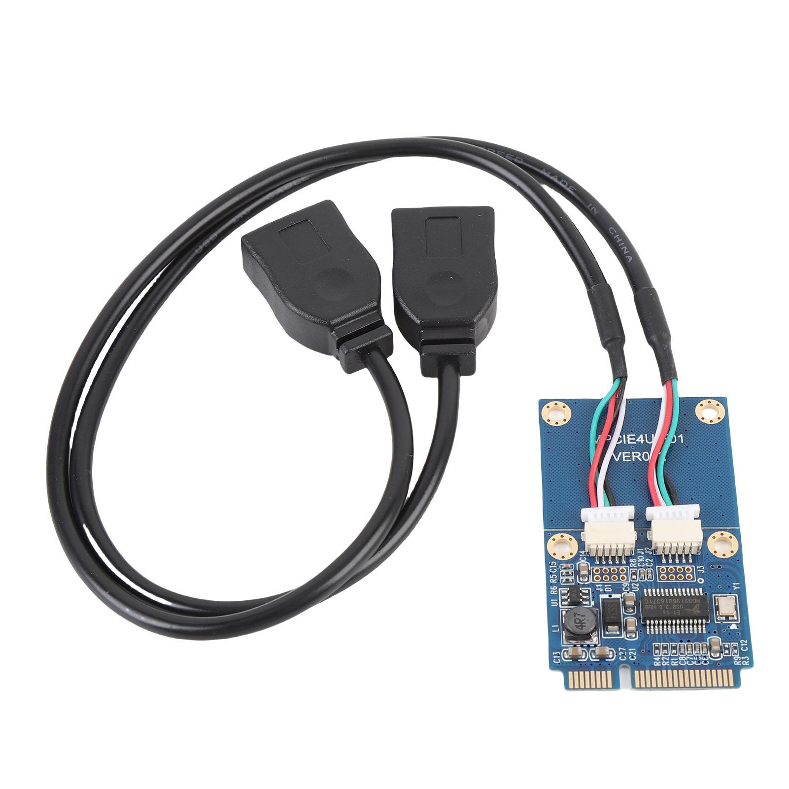 

MPCIE to USB Adapter High Speed Data Transmission MPCIE to USB 2.0 Expansion Card for Laptop