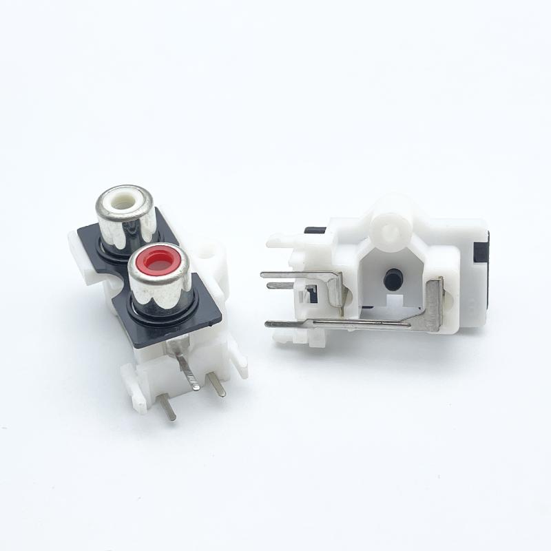 1Pcs 2/4/6Holes Stereo Audio Jack High Quality Golden Connector 90/180 Degree Sealed Av Audio Female Input Socket