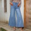 Women's Trousers Large Size Stretch Jeans Loose Semi-Elastic Pants