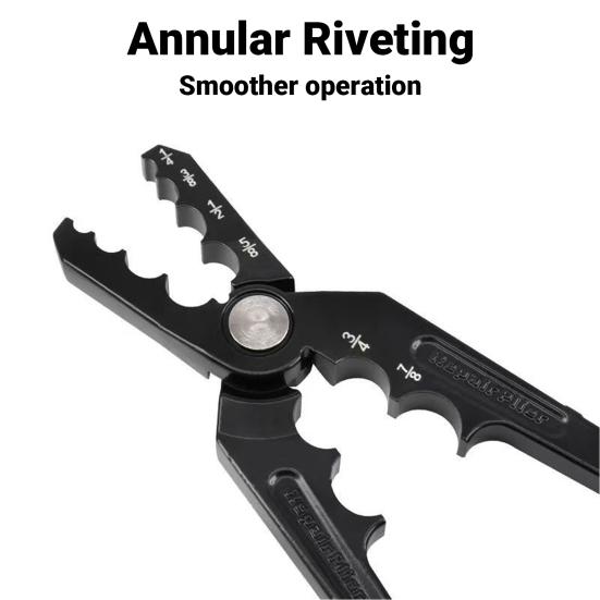 Kopparrörsrundare med 6 hål, Reparationspincett i aluminiumlegering för platta rör, HVAC Kopparrörsavrundningsverktyg Passar 1/4" 3/8" 1/2" 5/8" 3/4" 7/8"