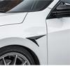 Decorative Car Side Fender Wing  Emble Badge Bonnet  Car Styling Sticker Carbon Fiber Color