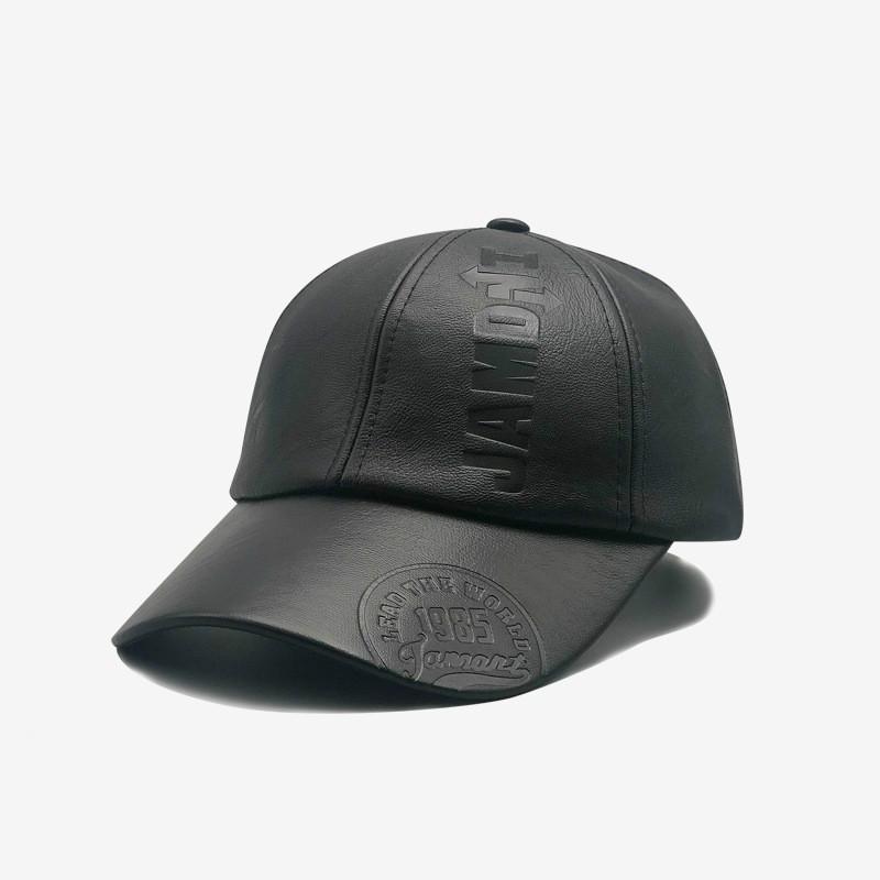 Unisex PU Leather Baseball Cap for Autumn and Winter - Windproof and Warm