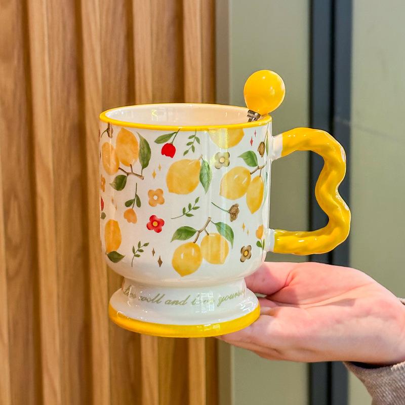 Cană ceramică drăguță pentru fructe cadou de ziua de naștere fată cană cafea lapte cadou suvenir prietenă cutie cadou