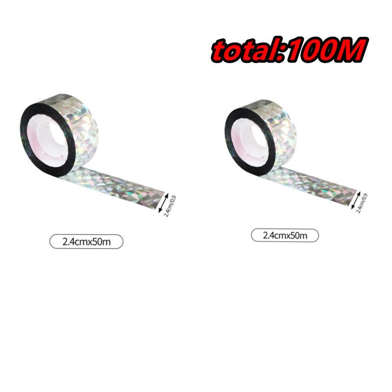 50-300M Bird Repeller Double Sided Reflective Bird Repellent Ribbon Thermacell for Yard Balcony Mosquito and Insect Repellents