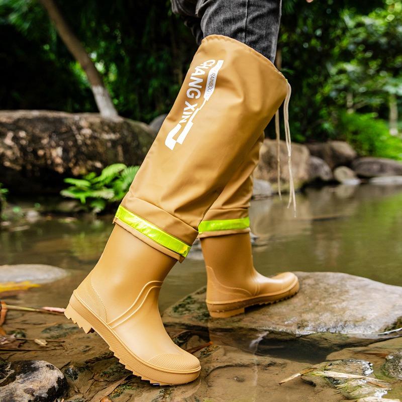 Knee-high Rain Shoes Rain Shoes Professional Fishing Shoes Sea Wading Shoes Stream Fishing Mountaineering Outdoor Rain Shoes Flood Control Shoes