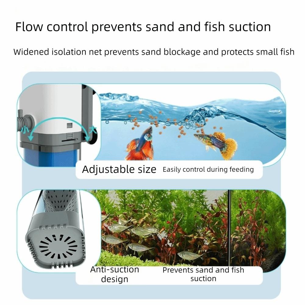 Low Noise Aquarium Filter Pump Removable Fish Stool Filter Collector Aquarium
