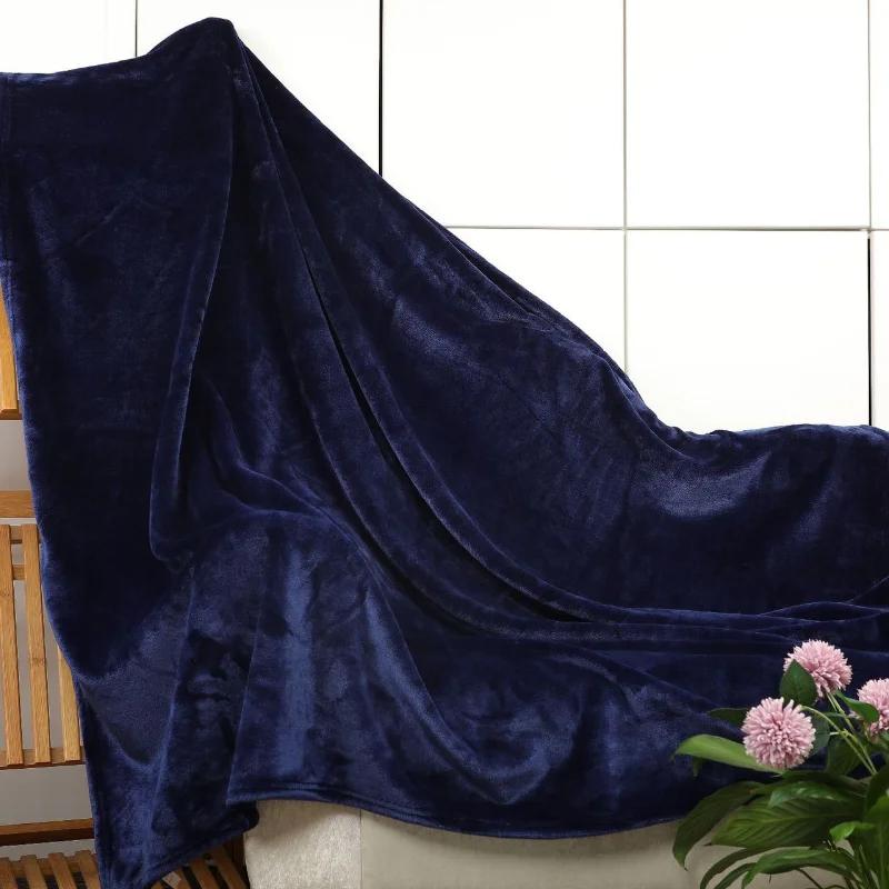 Blankets Flannel Super Soft Plush Comfortable Solid Color Coral Fleece Quilts Office Warm Nap Lightweight Knee Shawl Blanket