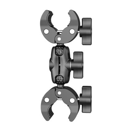 Suitable For GoPro Sports Camera Cycling Selfie Stick Holder Double Headed Strong Clamp Staring And Shooting Crab Clamp