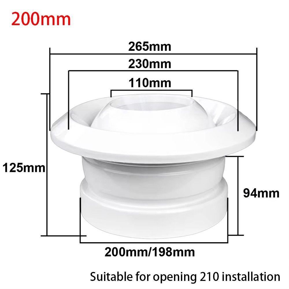 1Pcs Circular Air System Outlet Valve Adjustable White Spherical Nozzle Air Vent 75/100/150/200mm ABS Central Ventilation Outlet