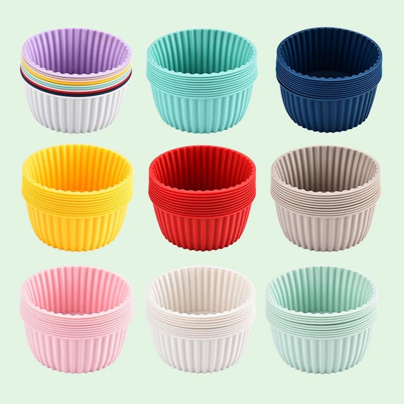 2Pcs Silicone Cake Mold For Muffin Cupcake Baking Food Grade Silicone Bagels Pan For Baking Non Stick Mini Cupcake Mould