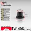 T-Shaped Nylon Gasket Ring Screw Shaft Sleeve with Concave-Convex Insulation Pad M2