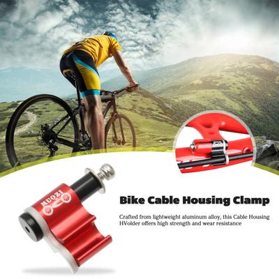 Bike Cable Housing Guide Aluminum Alloy Lightweight MTB Road Mountain Cycling Bicycle Shift Brake Oil Cable Housing Holder Clip Clamp Bike Accessories