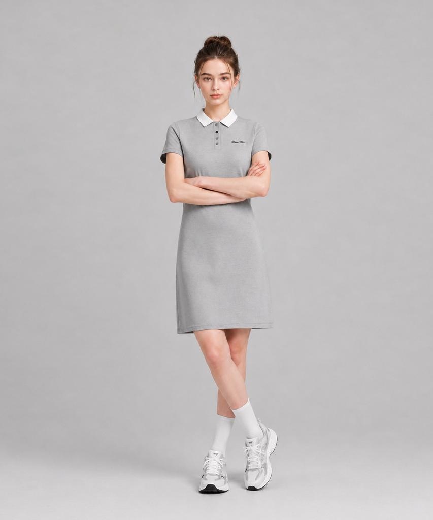 DOWNBLOW Pique Collar Essential Dress Db9003W