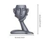 Abstract Face Vase Carved Unique Pen Holder for Living Room, Hallway, Office Nordic