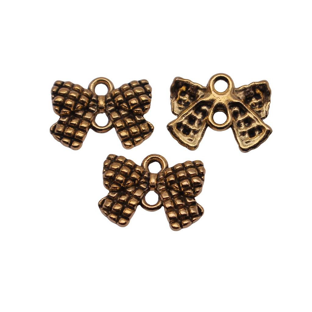 Double Hole Bow Connectors Cute Ribbon Charms For Earring And Bracelet Making