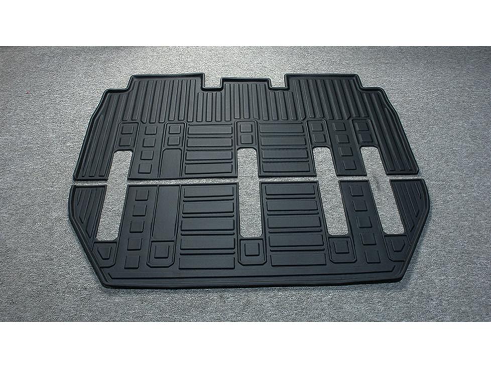 Odorless TPE 3D Car Floor Mats for Tesla Model X 7-Seater (Manual) - Basin Shaped Foot Pads