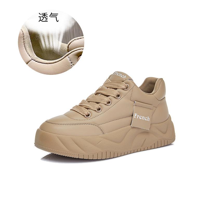 

Кожаные туфли на платформе весна 2025 новые женские белые туфли повседневные универсальные спортивные туфли для сноуборда женская обувь в стиле ретро 35 абрикосовый