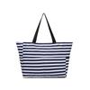 Foldable Women Tote Shoulder Bag Large Capacity Beach Grocery Bag Striped Handbag  Travel Bag