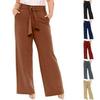 Pantaloni Casual Donna Autunno/Inverno 2026 Colore Unico Bottoni Micro-Svasati