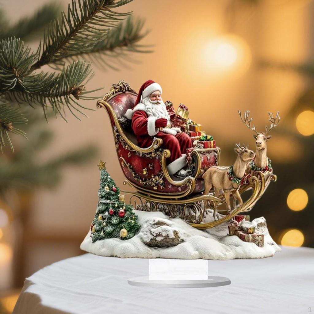 2D Weihnachts-Weihnachtsmann-Dekoration Kunstwerk Handwerk Dekorative Tischfigur Ornament Stück