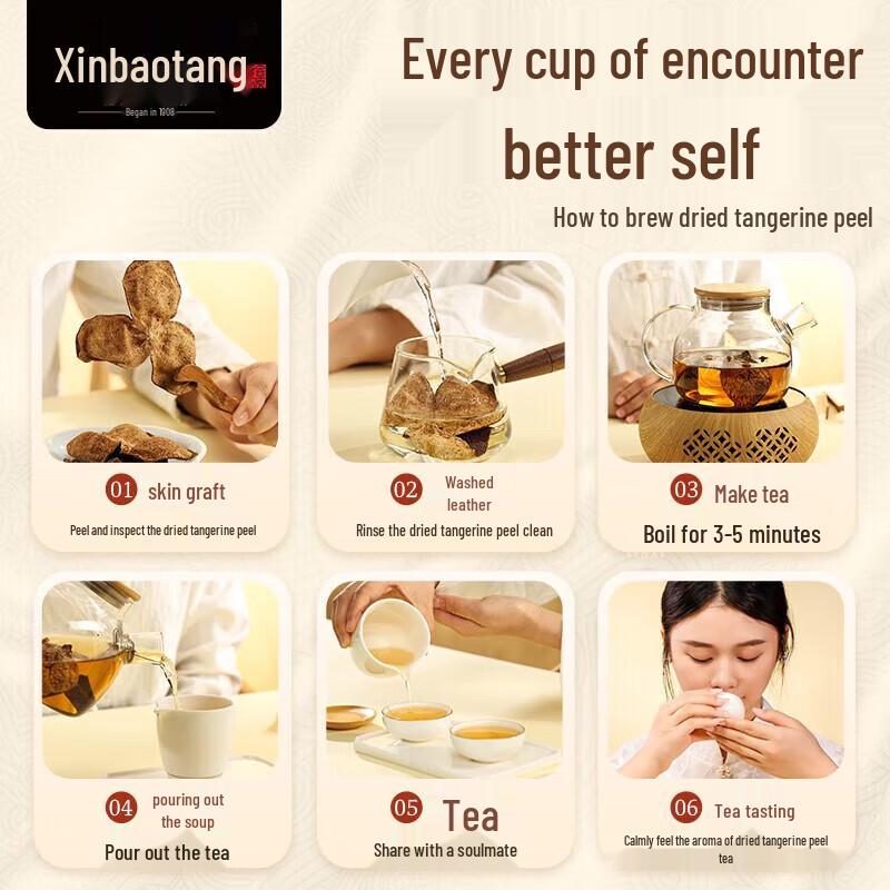Xinbaotang 10-Year Aged Xinhui Tangerine Peel Tea (250g)