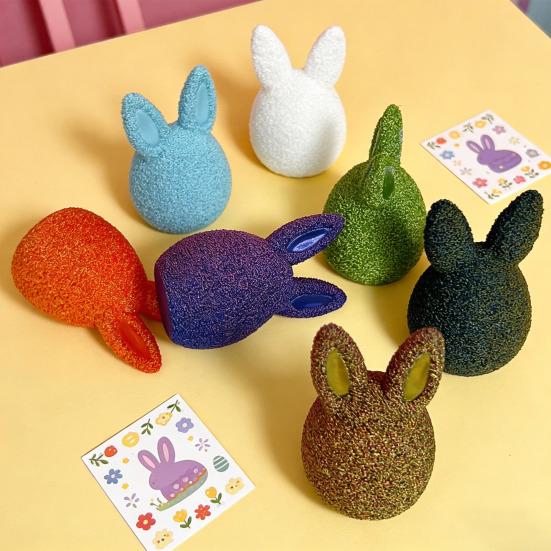 3D Printed Easter Egg Funny Easter Bunny Egg Desk Ornament Easter Basket Stuffers for Home Office Party Decor