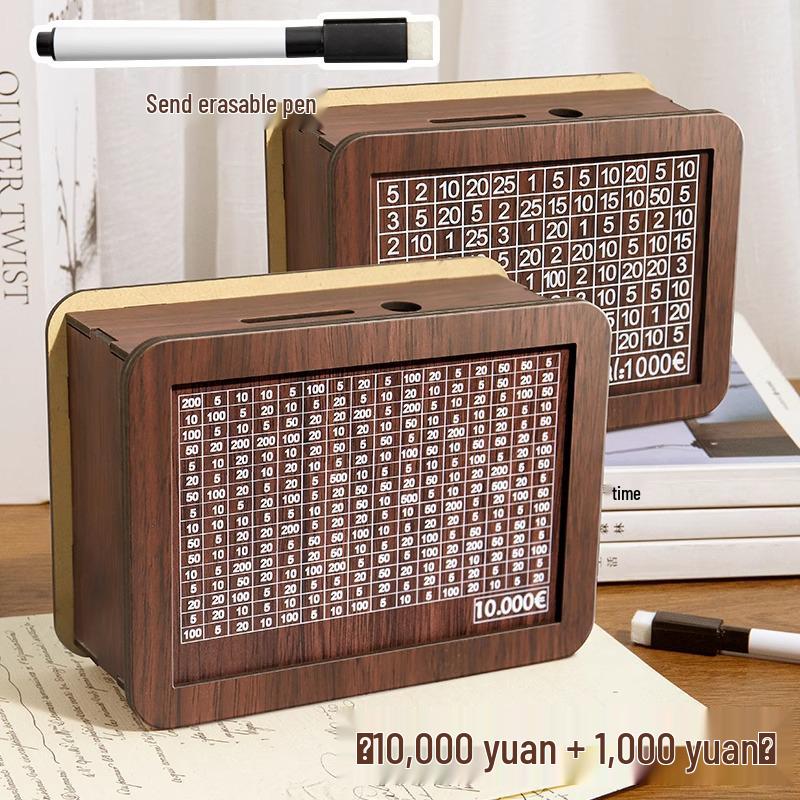 Newcomer Discount: High-End Wooden Piggy Bank - Birthday Gift, Savings Solution