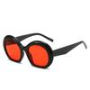 New oval sunglasses, European and American personalized arc inflatable glasses, street puff sunglasses for women