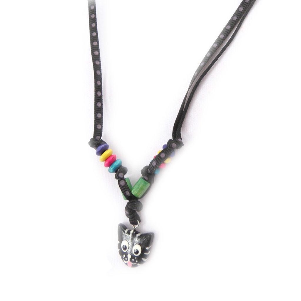 Les Trésors De Lily [J8205] - Black 'Cats' Designer Necklace