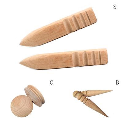 Πολλαπλών μεγεθών Burnisher Leather Craft Edge Round Slicker Wood Leathercraft Tools