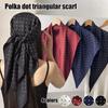 Polyester Polka Dot Head Scarf Elegent Waist Tying Scarf Luxury Bandana  Travel Matching